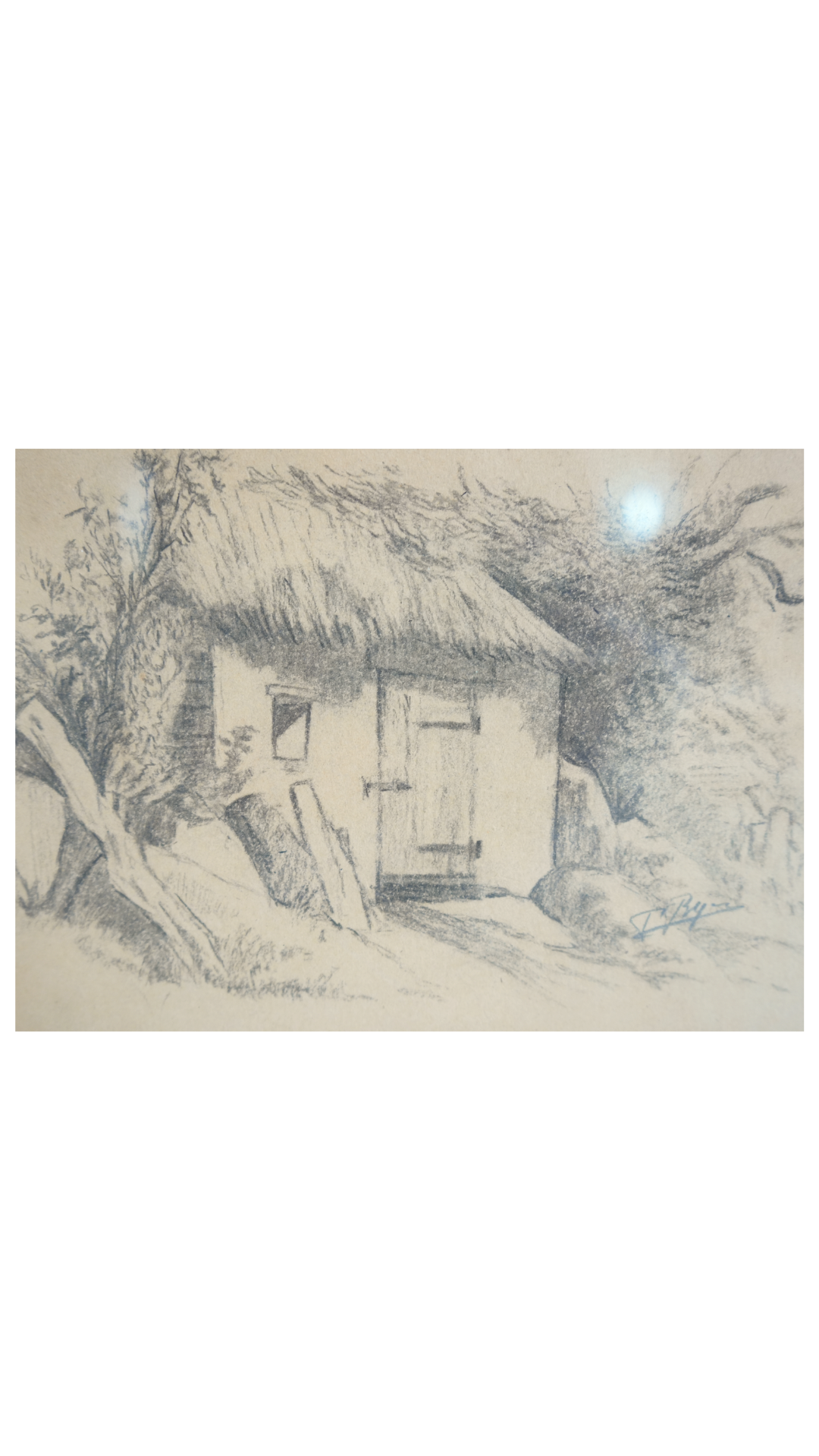 Vintage French Cottage Pencil Study