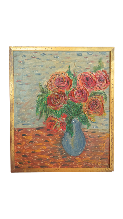 Vintage French Roses Still Life
