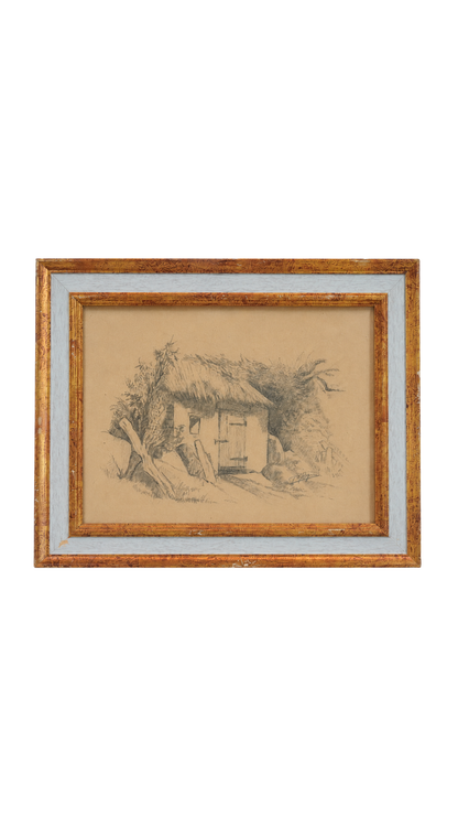 Vintage French Cottage Pencil Study