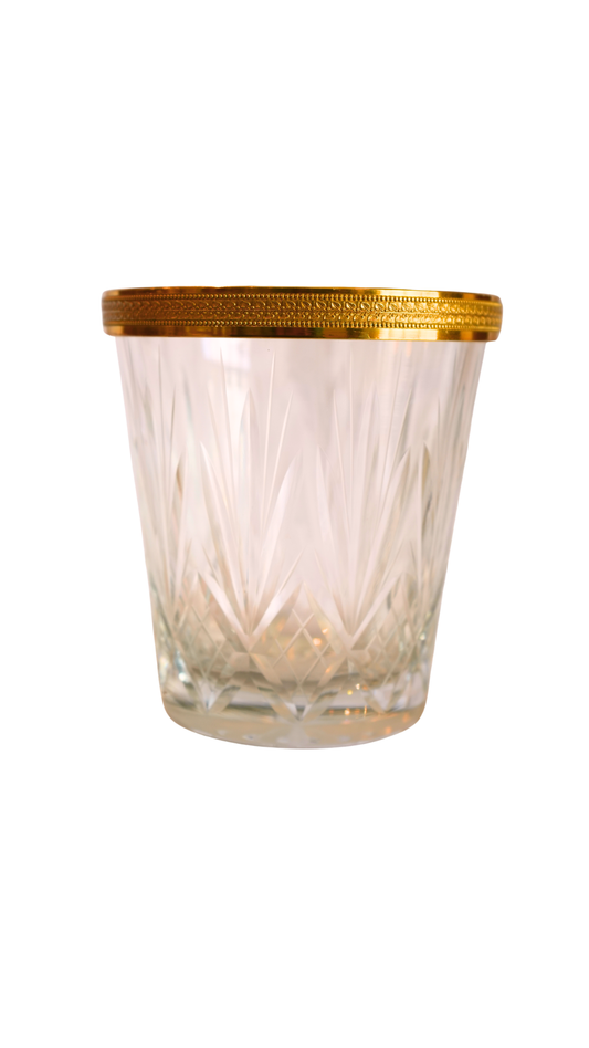 French Cut Crystal & Gilt Brass Ice Bucket