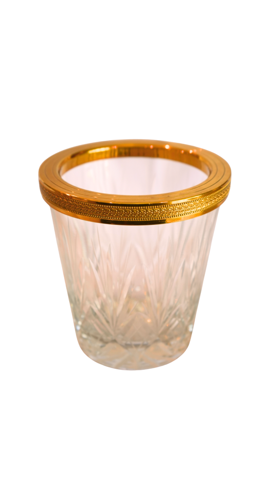 French Cut Crystal & Gilt Brass Ice Bucket