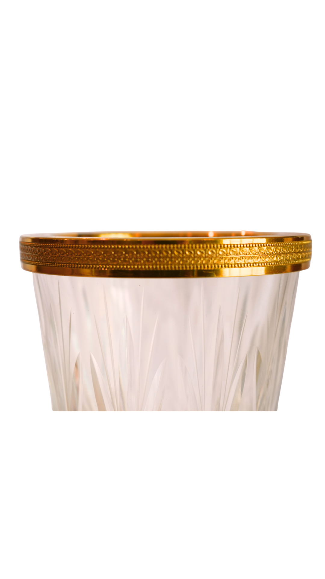 French Cut Crystal & Gilt Brass Ice Bucket