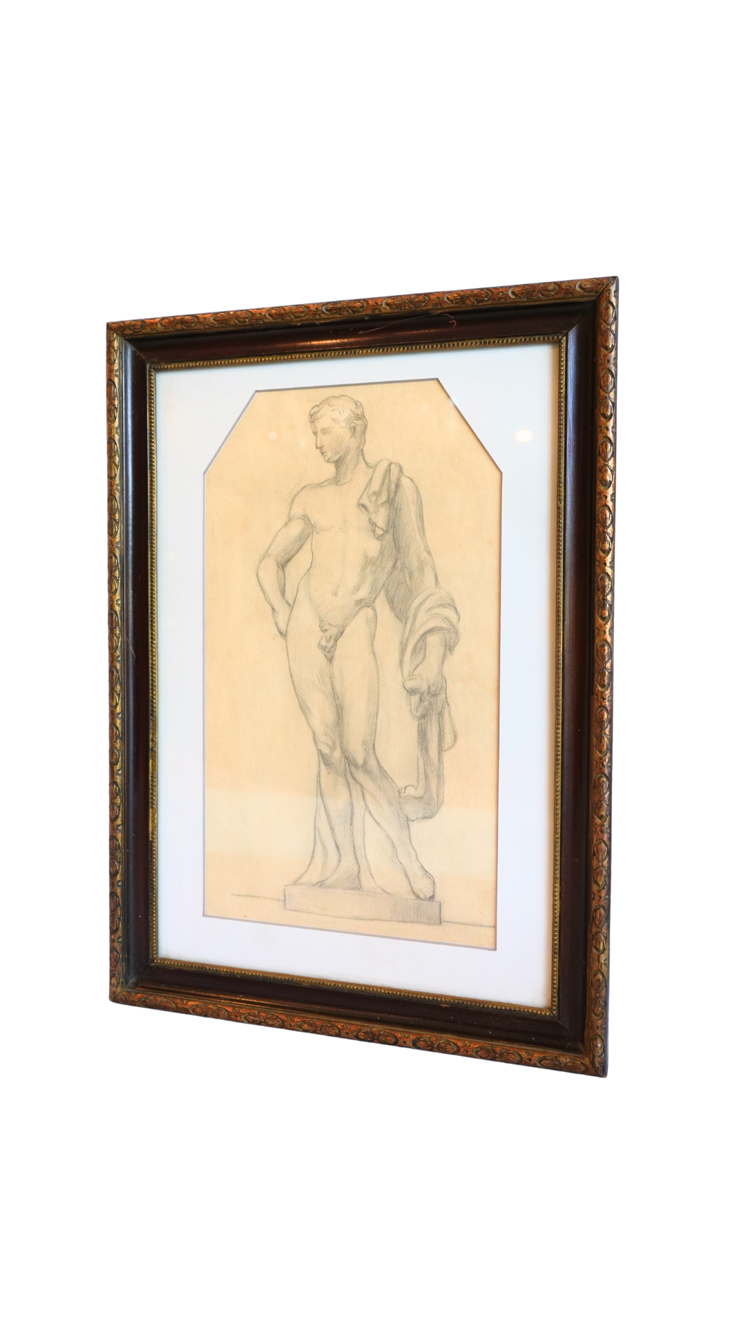 Antique French Academic Figure Study
