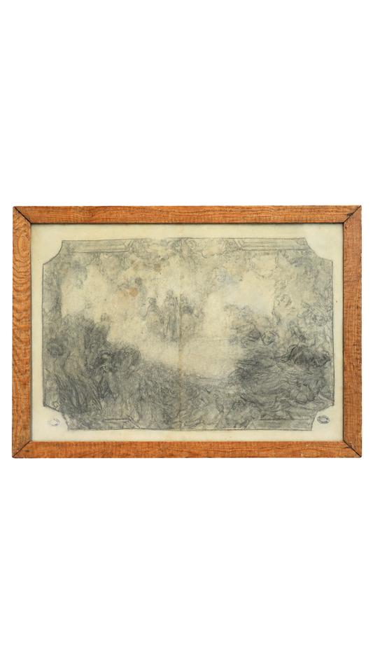 Original Armand Point Symbolist Figural Study with Collection Stamps