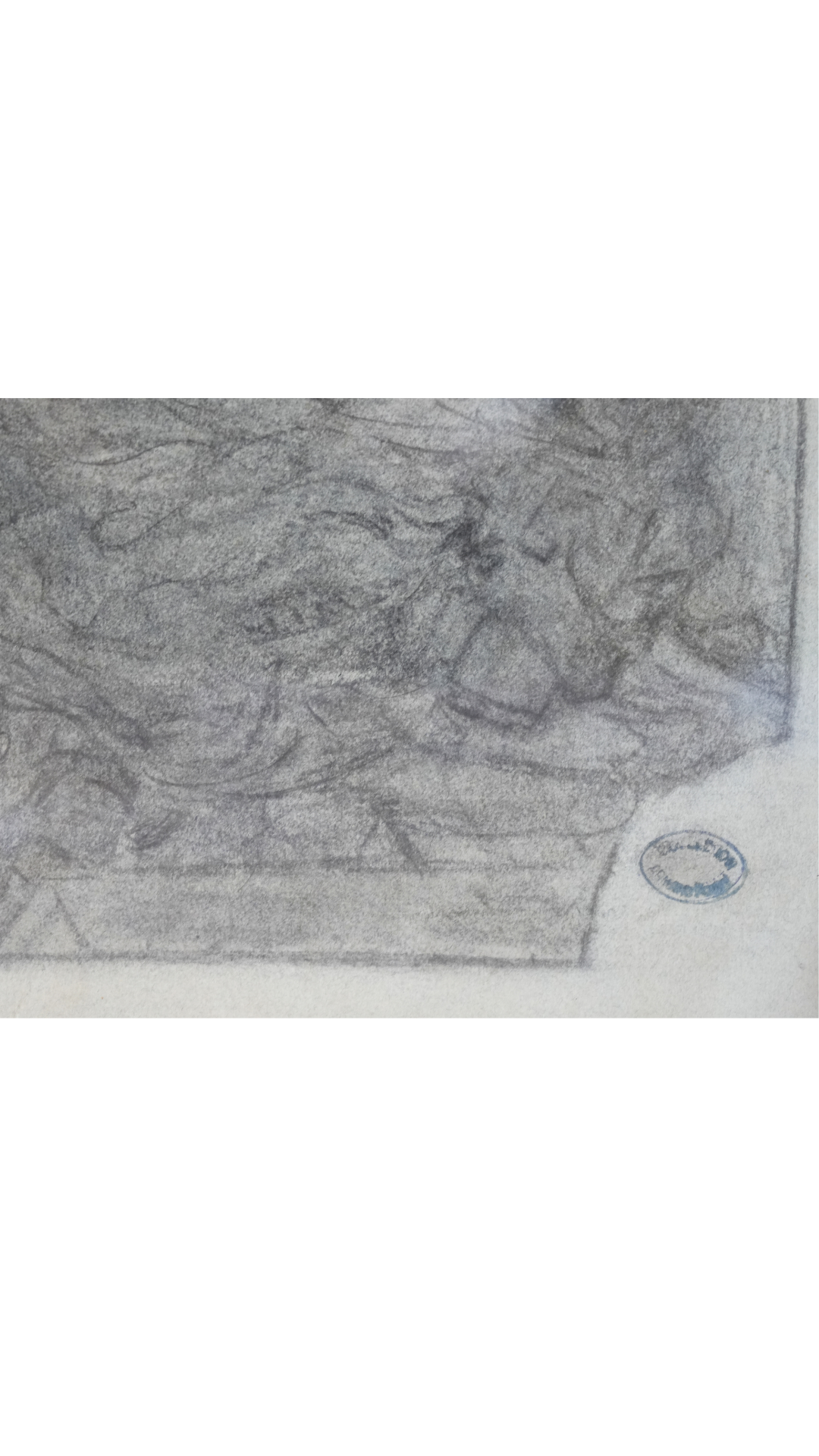 Original Armand Point Symbolist Figural Study with Collection Stamps