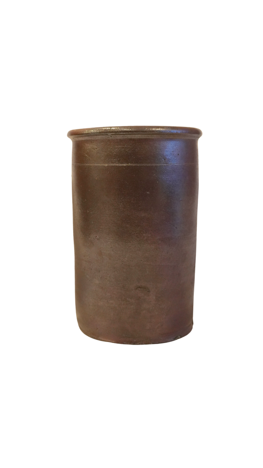 French Brown Glazed Stoneware Crock