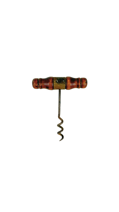 Corkscrew with Turned Wood Handle