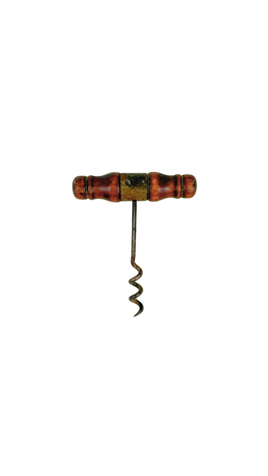 Corkscrew with Turned Wood Handle