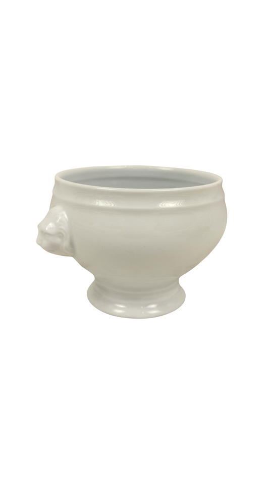 French White Lion Head Soup Tureen