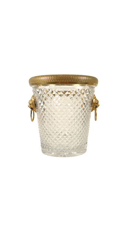 Antique French Cut Crystal & Gilt Bronze Champagne Bucket