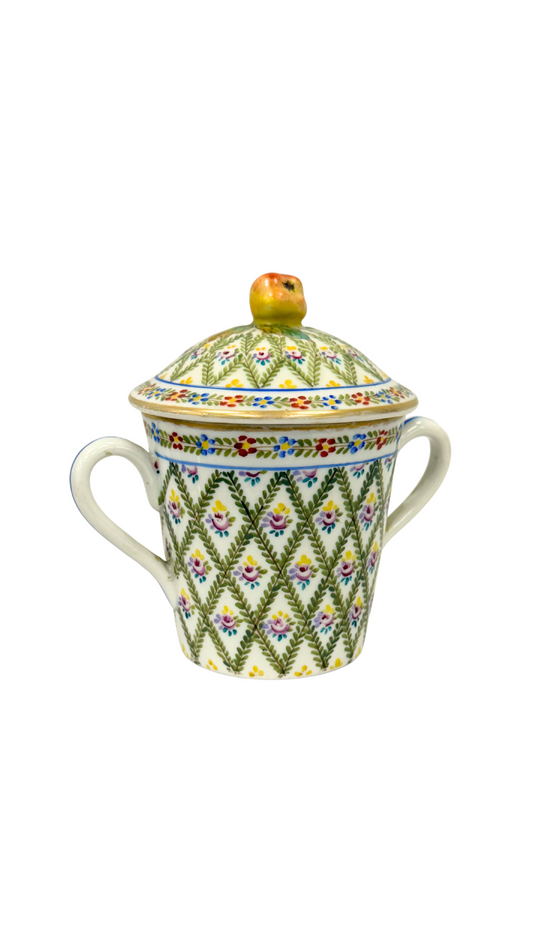 19th Century Sevres Porcelain Lidded Cup