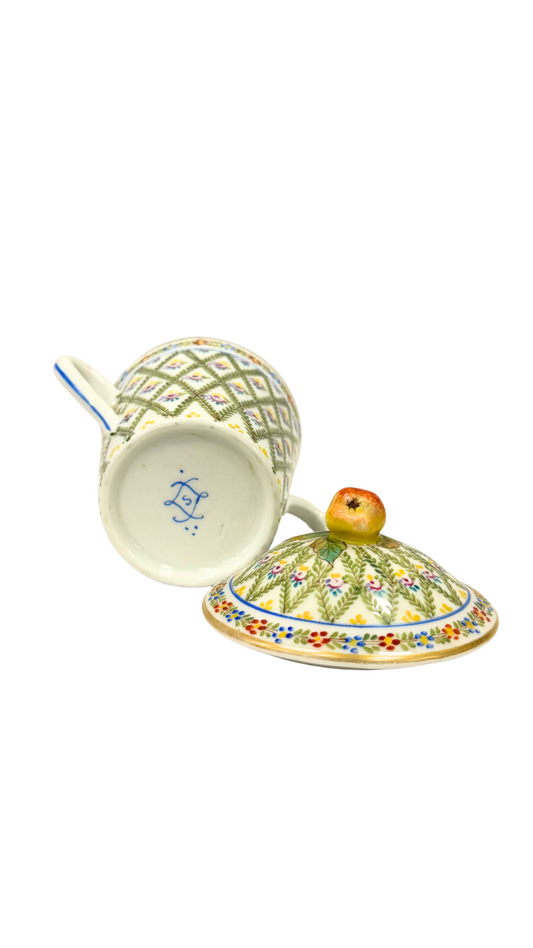 19th Century Sevres Porcelain Lidded Cup