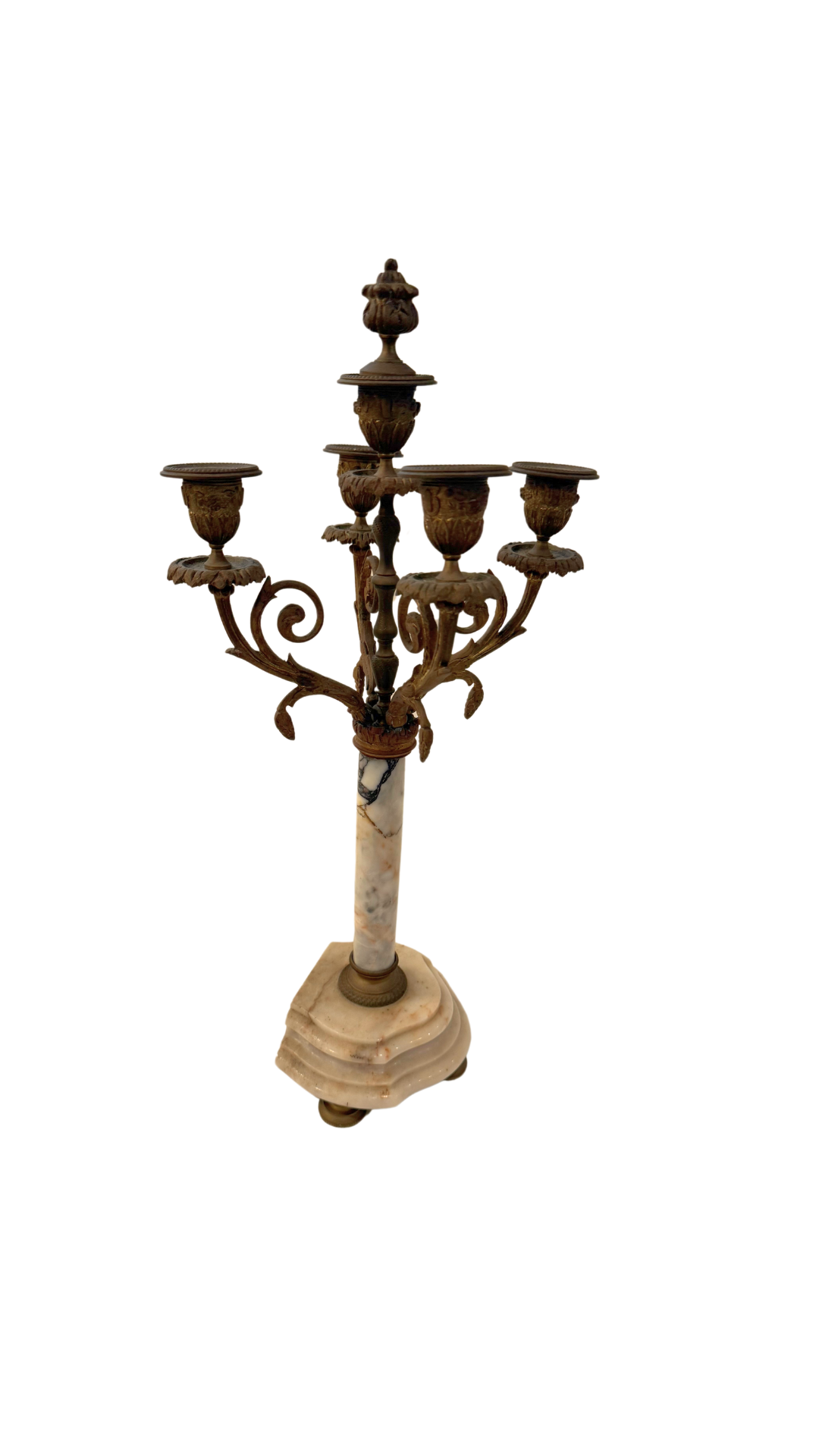 French Marble Candelabra Set