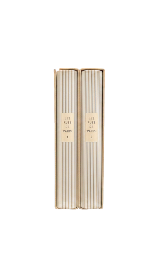 Vintage French Les Rues de Paris Book Set, Volumes I & II