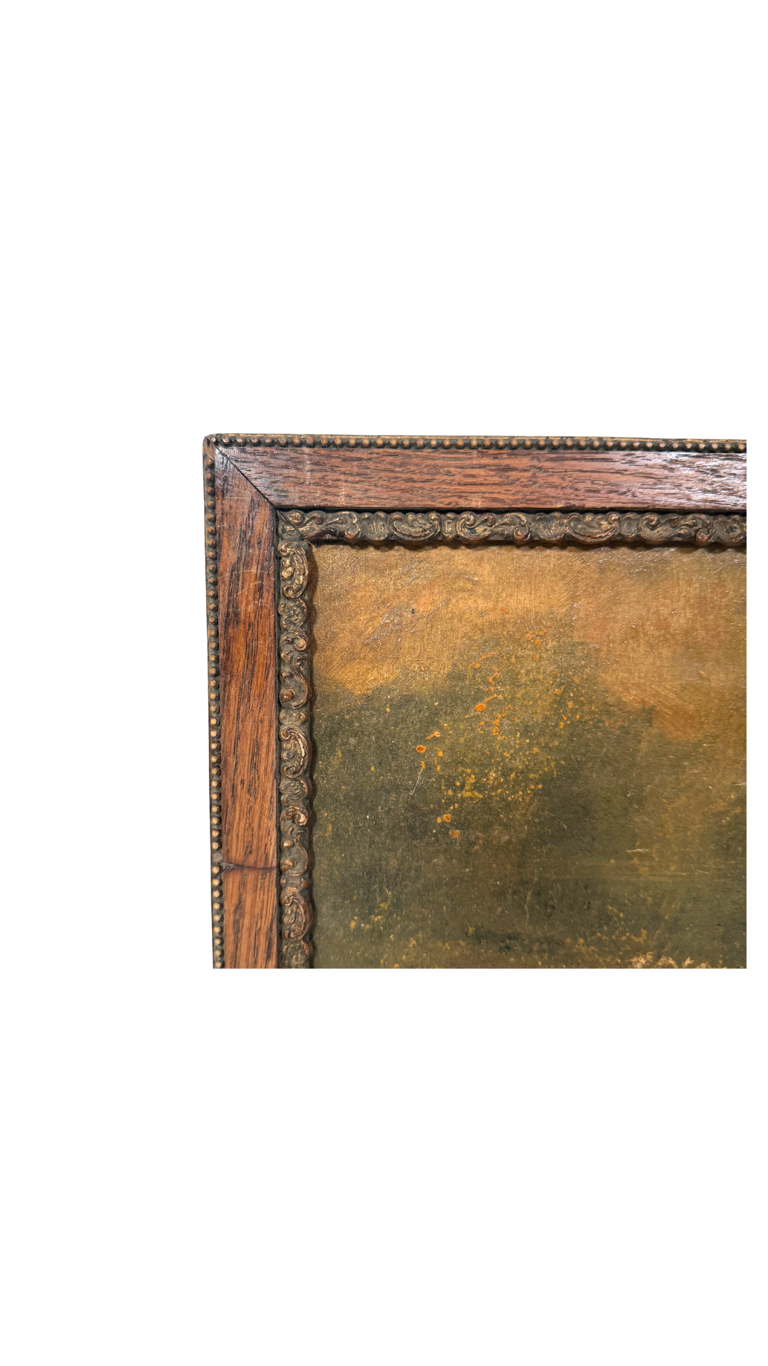 Rustic Landscape Oil Painting Signed