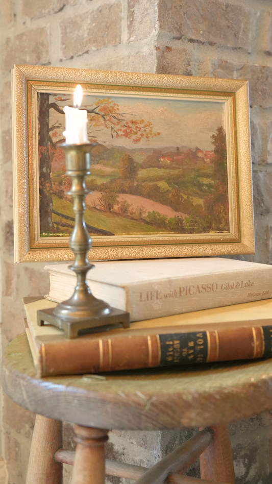 Vintage Signed French Countryside Landscape Painting