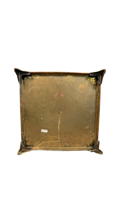 Vintage Brass Quatrefoil Book Caddy