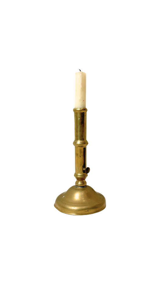 Antique Brass Push-Up Candlestick